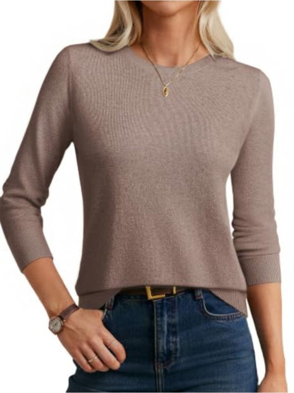 Women's Merino Wool Cashmere Blend Pullover Sweater with Socks Fall Casual